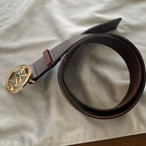 Michael Kors brown leather belt